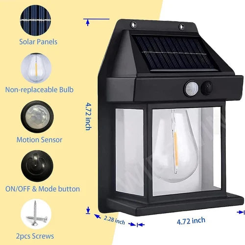 PicksQuick™-Rechargeable Waterproof Solar Interaction Wall lamp-3 Lighting Levels BK888